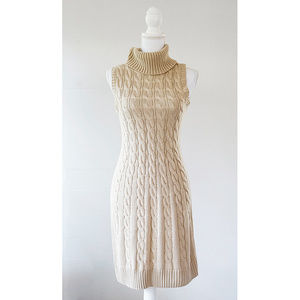 Adrienne Vittadini Cable Knit Sweater Dress